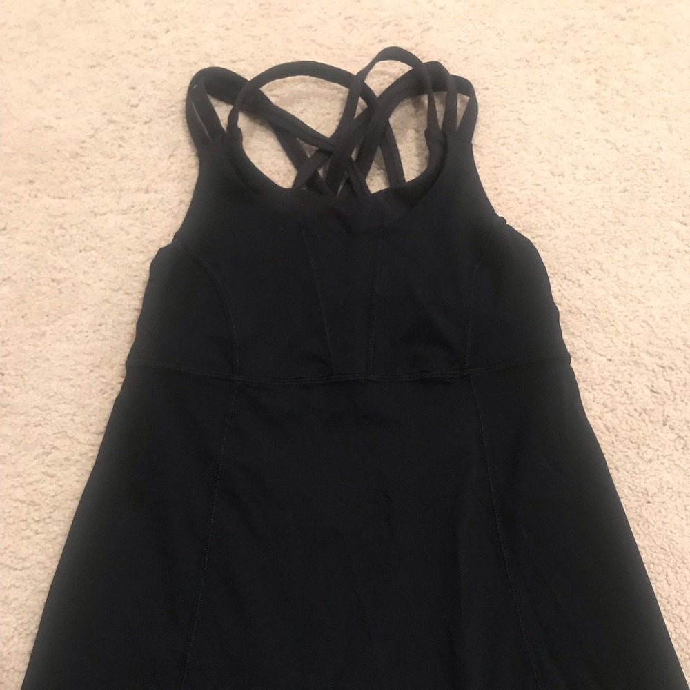 Lululemon Black built in bra exercise top